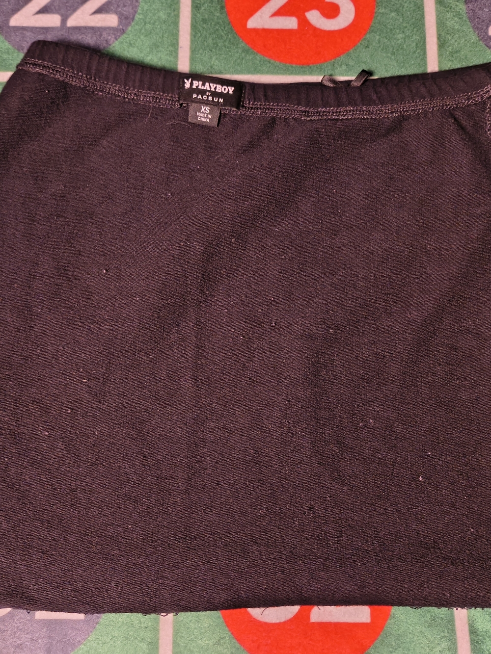 Playboy by PacSun XS Black Cotton Micro Mini Skirt Embroidered Bunny Y2K - Picture 8 of 12